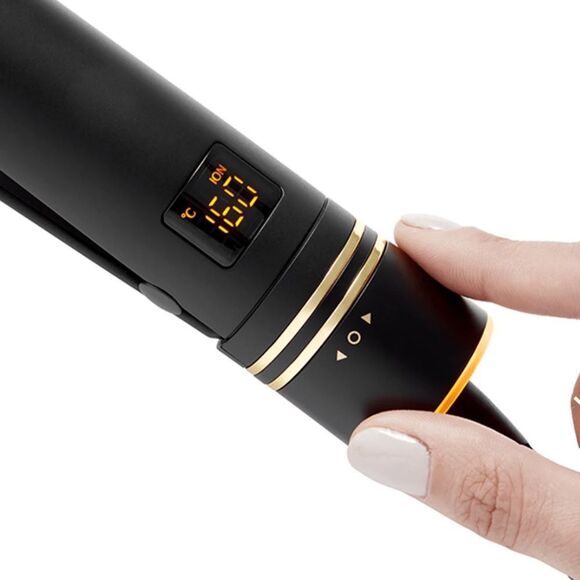 Hot Tools Pro Artist Black Gold Salon Ionic Flat Iron with Glove - Picture 4 of 9